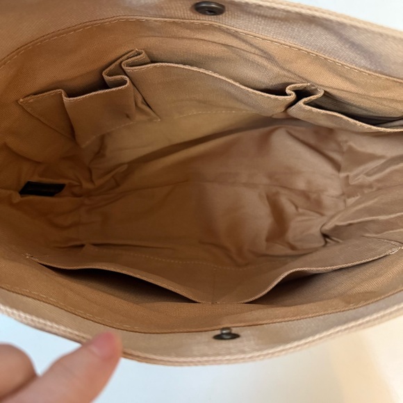 Portland Leather Goods Cotton Canvas Purse Organizer Sesame Tan Medium - Picture 4 of 7